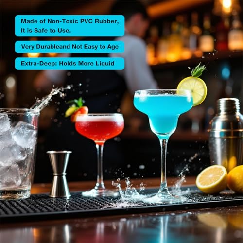 Bar Mat for Home BarDrink Mat for Countertop 18" x 12" 2pcs (18"x12")