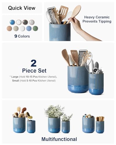 Ceramic Kitchen Utensil Holder for Counter