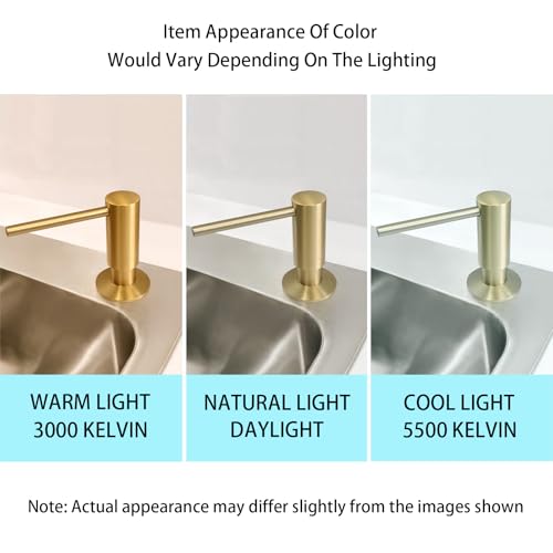 Built in Soap Dispenser for Kitchen Sink with 17 Oz Bottle Refill from The Top