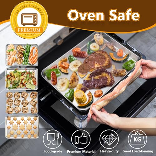 Stainless Steel Baking Sheet with Rack Set