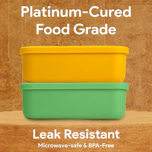 Platinum Silicone Bento Box with 3 Compartments
