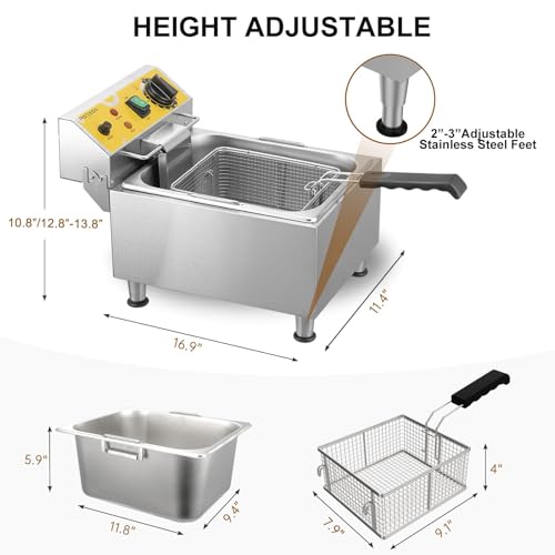 Electric Deep Fryer Basket and Lid