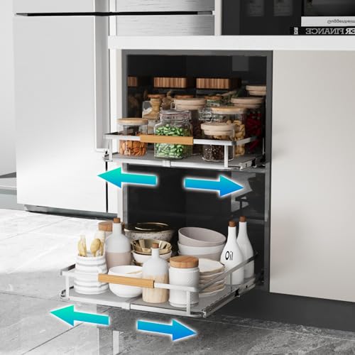 Expandable Pull Out Drawer Cabinet Organizers
