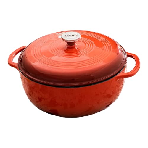 Essential Enamel Cast Iron Dutch Oven (Poppy)