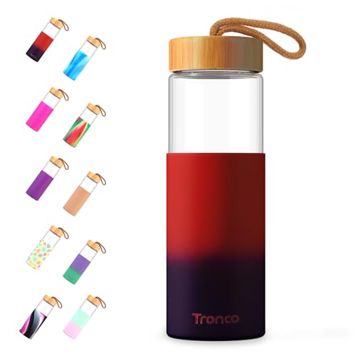 24 oz Glass Water Bottles with Lids