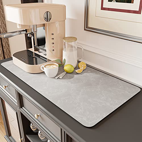 Coffee Mat Hide Stain Rubber Backed Absorbent Dish Drying Mat for Kitchen Counter