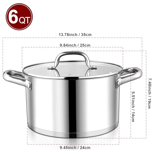 Stainless Steel Stockpot with Glass Lid