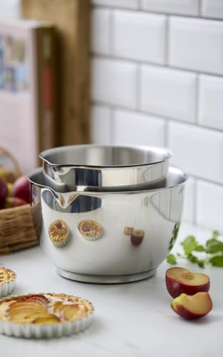 Margrethe 18 8 Stainless Steel Mixing Bowl Set (Stainless Steel / 1.5L/3L)