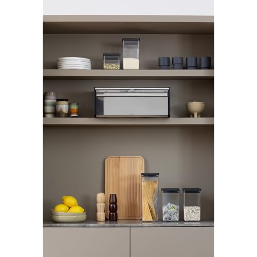 Rectangular Fall Front Bread Box (Brilliant Steel)