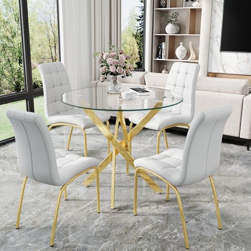 Glass Dining Table Set 666