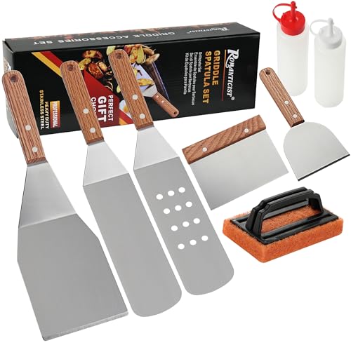 Heavy Duty Stainless Steel Grill Spatula Set for Grill Griddle Hibachi Flat Top Outdoor Cooking