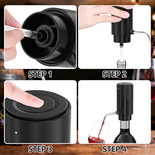 Wine Aerator Electric Wine Decanter and Dispenser One Touch Red