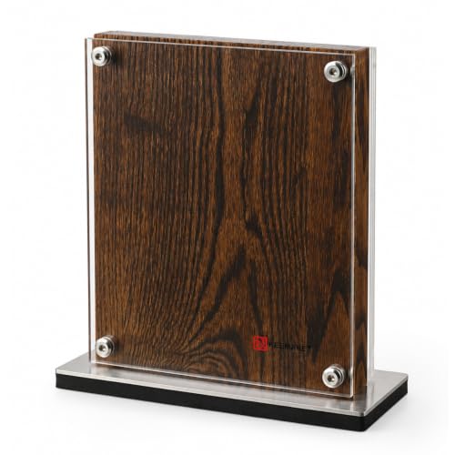 Magnetic Kitchen Knife Block Holder with Acrylic Shield (9.5 inches)