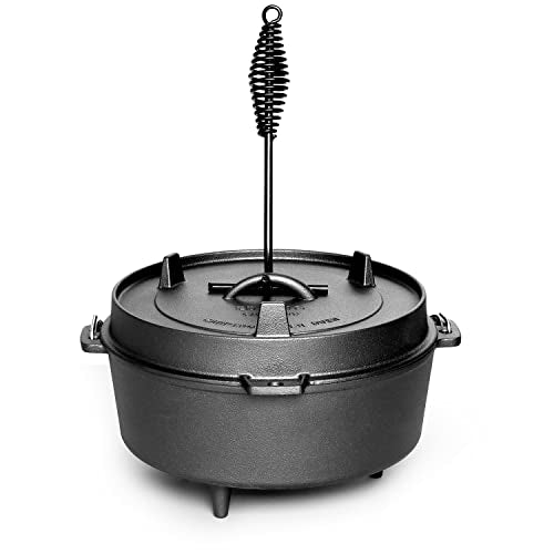 Pre Seasoned Cast Iron Dutch Oven With Skillet Lid (4.5QT)