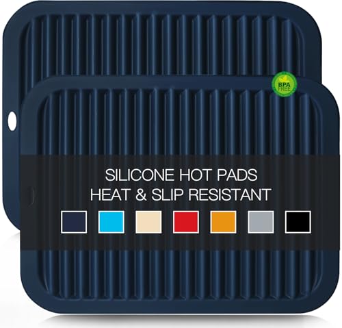 Silicone Trivet Mats Microwave Mat Pot Holders for Hot Pan and Pot Pads. Heat Resistant Counter Mats for Tables