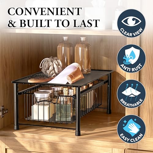 Stackable Sliding Basket Organizer Drawer