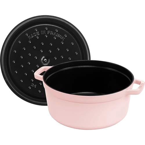 Cast Iron Round Dutch Oven (7-qt Round / Peony Pink)
