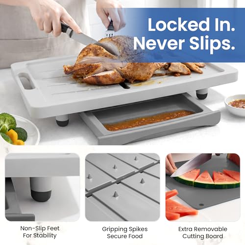 Large Cutting Board (Gray / 20.3"L x 13"W)