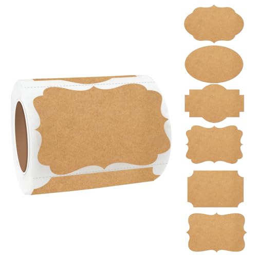Fancy Shape Stickers Labels for Storage Box or Food Jars Holiday Present Stickers Christmas Gift Tags Stickers
