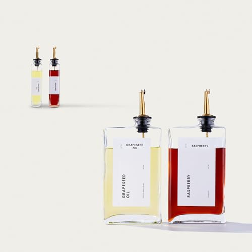 Olive Oil Dispenser for Kitchen (Silver / Set of 2)