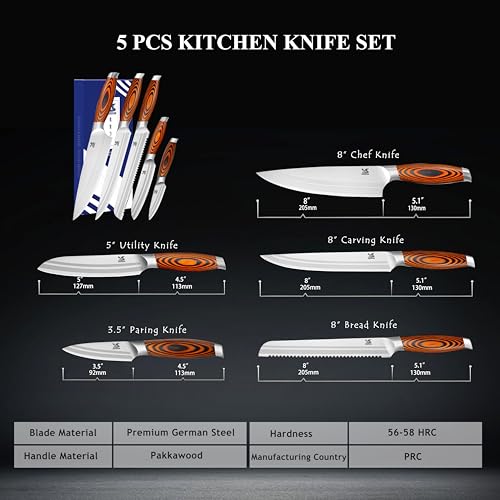 Knife Block Set German Steel Perfect Cutlery Set
