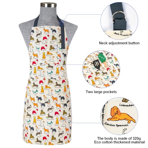 Oven Mitts and Pot Holders with Chef Apron (Dog)