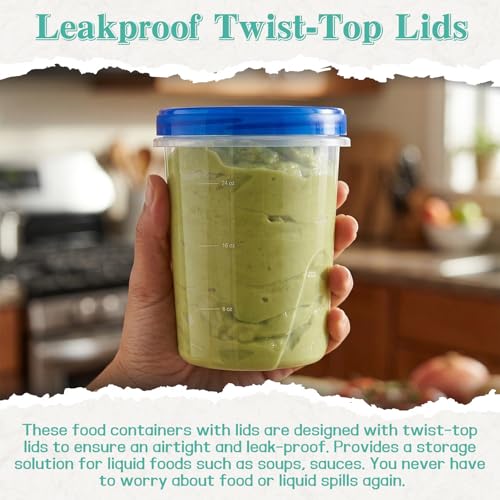 12 Pack Freezer Containers with Lids