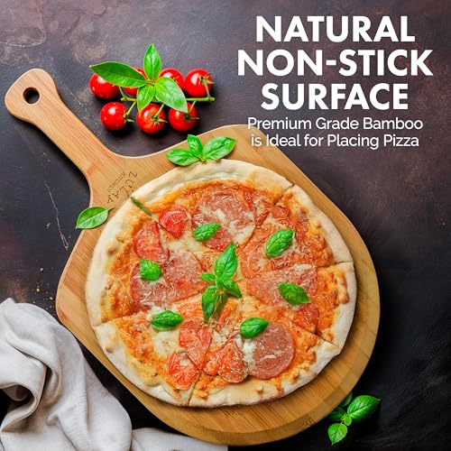Zulay Authentic Bamboo Pizza Peel Wood