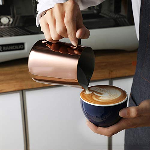 Stainless Steel Coffee Latte Pot Large Capacity Milk Froth Pot Fancy Beak Coffee Pot Stainless Steel Double Insulated Gravy Boat