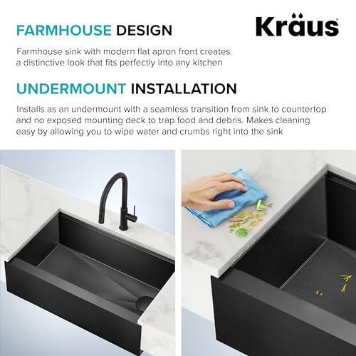 Kore Workstation 33 (33 Inch / Flat Farmhouse / Gunmetal Black)
