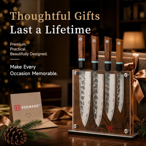 Magnetic Kitchen Knife Block Holder with Acrylic Shield (9.5 inches)