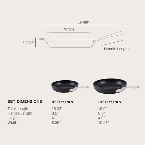 HA1 Hard Anodized Non Stick Fry Pan Set 2 Piece
