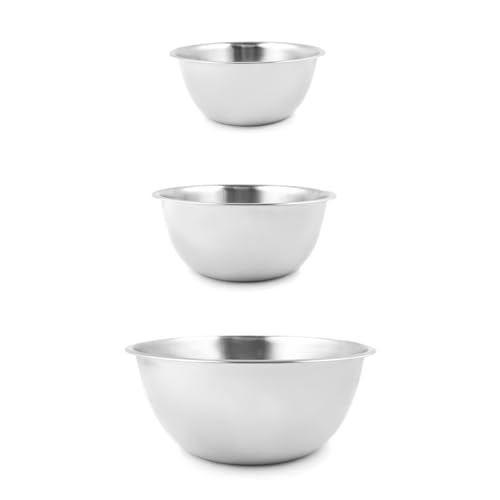 Stainless Steel Mixing Bowl (Stainless Steel / Set of 3 (4.25 - 10.75 Quart))