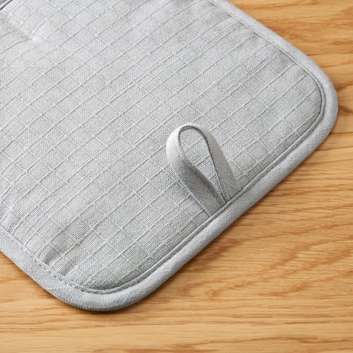 Gourmet Series Gridlines Pot Holders 2 (Matte Grey)