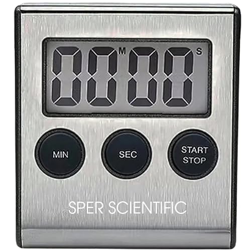 Stainless Steel Digital Lab + Kitchen Timer 810028A (1 Pack)