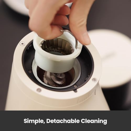 Electric Coffee Grinder (Cream White)