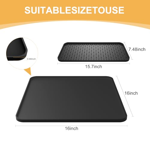 Silicone Coffee Mat with Detachable Dish Drying Mat
