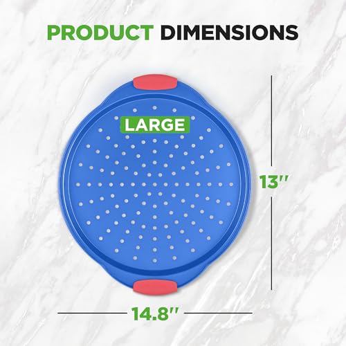 13-Inch Non-Stick Pizza Tray - with Silicone Handle