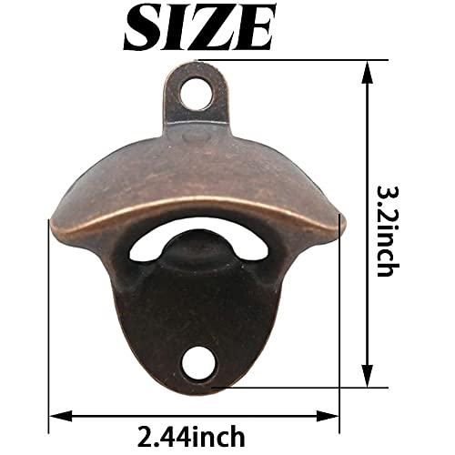 12PCS Wall Mounted Bottle Opener Vintage Beer Bottle Opener Suitable for Bars KTV Hotels Homes