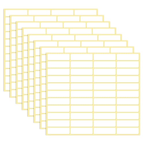 White Labels Stickers Blank Labels Removable Labels Stickers for Jars Boxes File Folders Envelopes School Office Kitchen