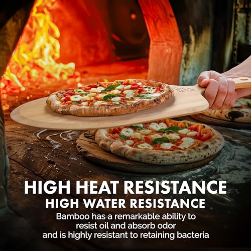 Zulay Authentic Bamboo Pizza Peel Wood