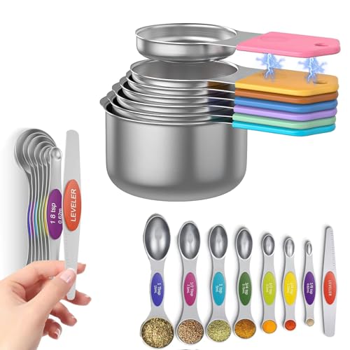 Magnetic Measuring Cups and Spoons Set (colorful)