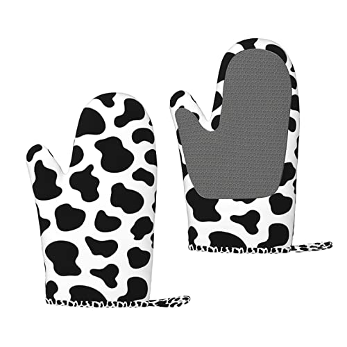 Victorian Gothic Black Skull Damask Oven Mitts and Pot Holders Sets of 4