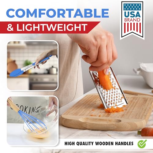 50 PCS Silicone Kitchen Utensils Set Complete Kitchen Set (Blue)