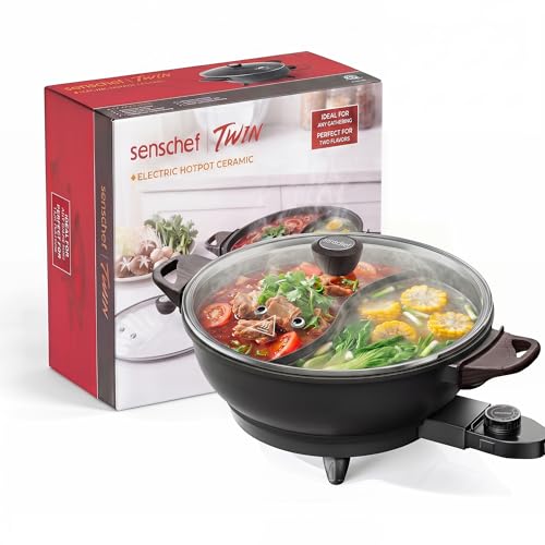 TWIN™ Dual ShabuShabu Electric Hot Pot Fast & Even Heat