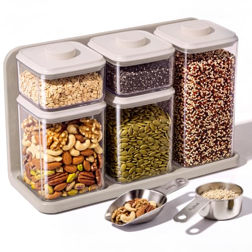 Glass Airtight Food Storage Containers with Pop Lids
