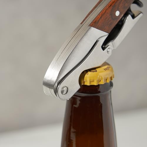 Country Home Double Hinged Wood Corkscrew
