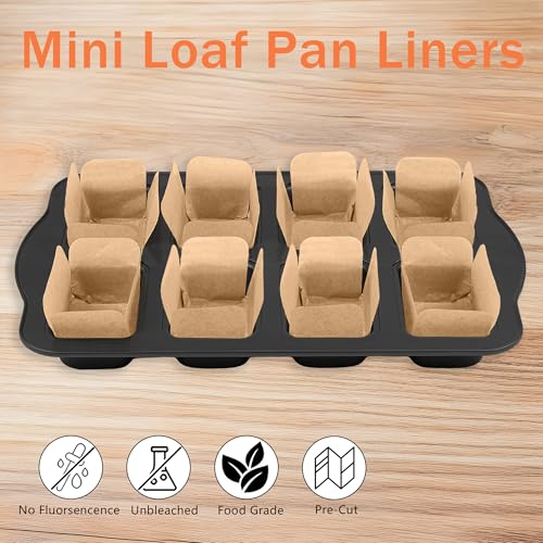 100 Pcs Parchment Paper Loaf Pan Liners for Baking Bread Loaf Pan Parchment Liners Disposable Non