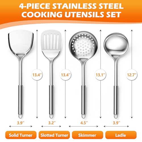 Stainless Steel Cooking Utensils Set of 4