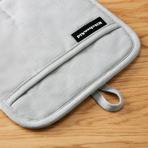 Gourmet Series Gridlines Pot Holders 2 (Matte Grey)